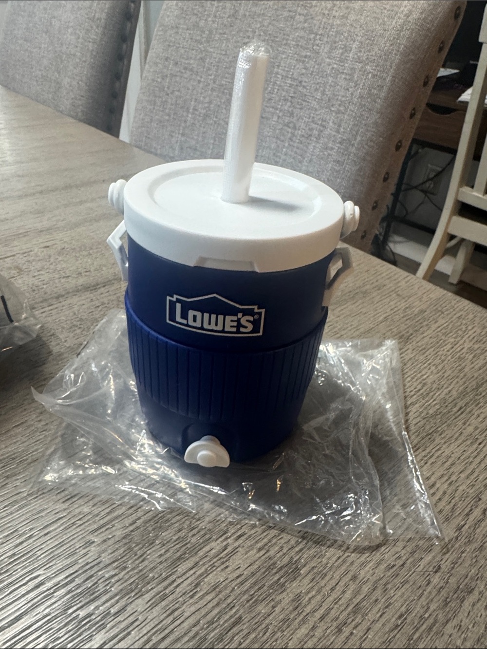 Lowe's Blue Cooler Jug with White Lid
